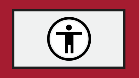Icon showing the silhouette of a person standing with outstretched arms.