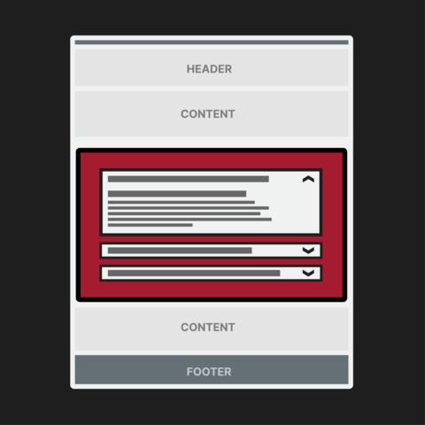 Accordion component in layout