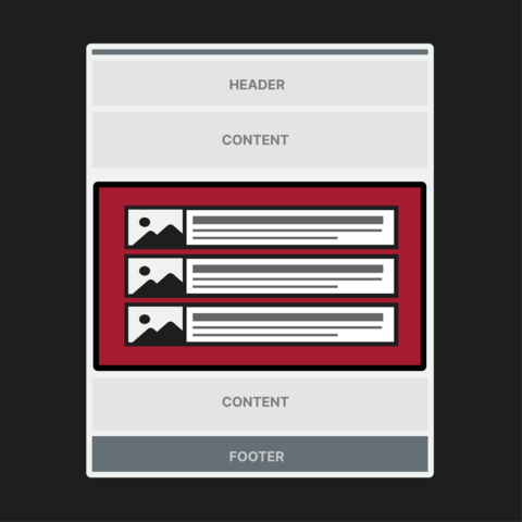List component in layout