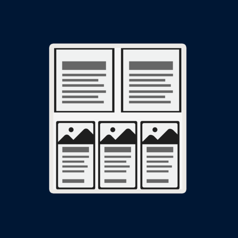 columns and vertical cards in layout